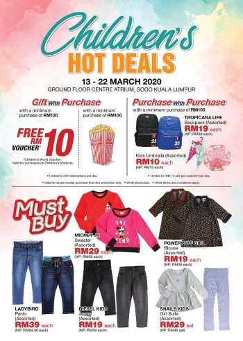 SOGO-Childrens-Hot-Deals-Promotion-350x492 - Baby & Kids & Parenting Children Fashion Kuala Lumpur Promotions & Freebies Selangor Supermarket & Hypermarket 