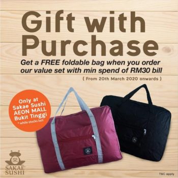 Sakae-Sushi-Free-Foldable-Bag-Promotion-at-AEON-Bukit-Tinggi-350x350 - Beverages Food , Restaurant & Pub Others Promotions & Freebies Selangor 