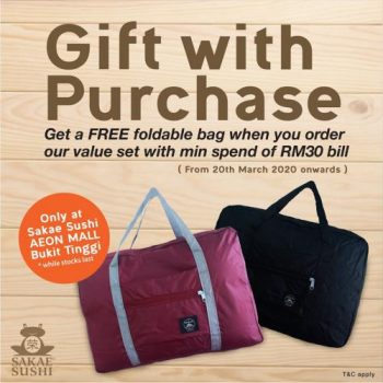 Sakae-Sushi-Free-Foldable-Bag-Promotion-at-AEON-Bukit-Tinggi-350x350 - Beverages Food , Restaurant & Pub Others Promotions & Freebies Selangor 