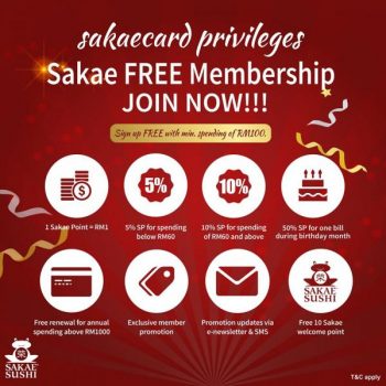 Sakae-Sushi-Free-Sakae-Membership-Promotion-350x350 - Beverages Food , Restaurant & Pub Johor Kedah Kelantan Kuala Lumpur Melaka Negeri Sembilan Pahang Penang Perak Perlis Promotions & Freebies Putrajaya Sabah Sarawak Selangor Terengganu 