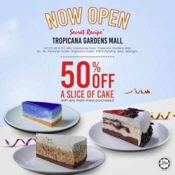 Secret-Recipe-Opening-Promotion-at-Tropicana-Gardens-Mall-350x350 - Beverages Cake Food , Restaurant & Pub Promotions & Freebies Selangor 