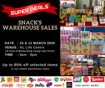 Snacks-Warehouse-Sales-at-KL-Life-Centre-350x293 - Beverages Food , Restaurant & Pub Kuala Lumpur Selangor Snacks Warehouse Sale & Clearance in Malaysia 