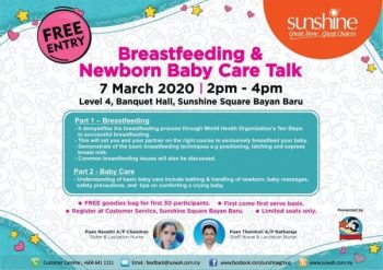Sunshine-Breastfeeding-Newborn-Baby-Care-Talk-350x247 - Events & Fairs Others Penang Supermarket & Hypermarket 