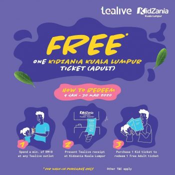 Tealive-Free-KidZania-Ticket-Promo-350x350 - Beverages Food , Restaurant & Pub Kuala Lumpur Others Promotions & Freebies Sabah Selangor 