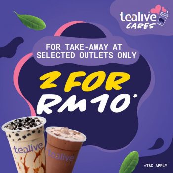 Tealive-Take-away-Promotion-350x350 - Beverages Food , Restaurant & Pub Johor Kedah Kelantan Kuala Lumpur Melaka Negeri Sembilan Pahang Penang Perak Perlis Promotions & Freebies Putrajaya Sabah Sarawak Selangor Terengganu 