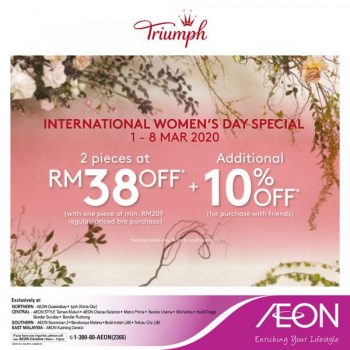 Triumph-International-Womens-Day-Sale-at-AEON-350x350 - Fashion Lifestyle & Department Store Johor Kuala Lumpur Lingerie Malaysia Sales Melaka Negeri Sembilan Perak Selangor 