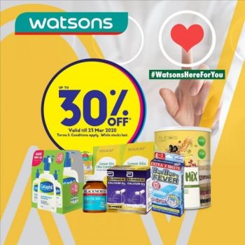 Watsons-30-off-Promotion-350x350 - Beauty & Health Health Supplements Johor Kedah Kelantan Kuala Lumpur Melaka Negeri Sembilan Online Store Pahang Penang Perak Perlis Personal Care Promotions & Freebies Putrajaya Sabah Sarawak Selangor Terengganu 