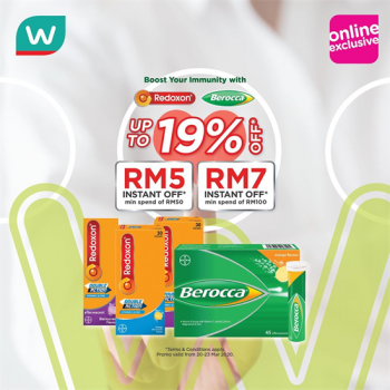 Watsons-Redoxon-and-Berroca-Brand-Promotion-350x350 - Beauty & Health Health Supplements Johor Kedah Kelantan Kuala Lumpur Melaka Negeri Sembilan Online Store Pahang Penang Perak Perlis Personal Care Promotions & Freebies Putrajaya Sabah Sarawak Selangor Terengganu 