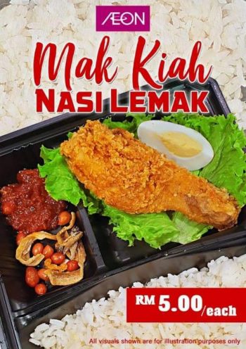 AEON-Mak-Kiah-Nasi-Lemak-Promo-350x496 - Johor Kedah Kelantan Kuala Lumpur Melaka Negeri Sembilan Pahang Penang Perak Perlis Promotions & Freebies Putrajaya Sabah Sarawak Selangor Supermarket & Hypermarket Terengganu 