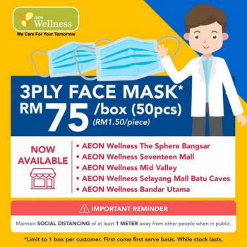 AEON-Wellness-3-Ply-Face-Mask-Sale-1-350x350 - Beauty & Health Health Supplements Kuala Lumpur Malaysia Sales Selangor 