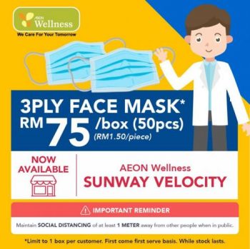 AEON-Wellness-3-Ply-Face-Mask-Sale-at-Sunway-Velocity-350x349 - Beauty & Health Health Supplements Kuala Lumpur Malaysia Sales Selangor 