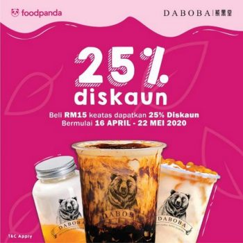 Daboba-FoodPanda-Promotion-350x350 - Beverages Food , Restaurant & Pub Promotions & Freebies Selangor 