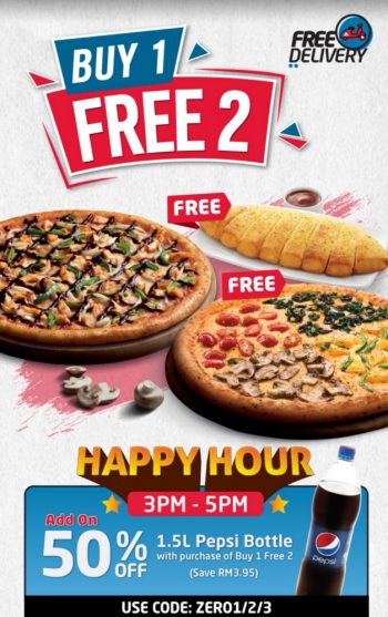 Dominos-Pizza-Buy-1-FREE-2-Promo-Code-Offers-350x557 - Beverages Food , Restaurant & Pub Johor Kedah Kelantan Kuala Lumpur Melaka Negeri Sembilan Online Store Pahang Penang Perak Perlis Pizza Promotions & Freebies Putrajaya Sabah Sarawak Selangor Terengganu 