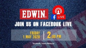 Edwin-Facebook-Live-350x196 - Apparels Events & Fairs Fashion Accessories Fashion Lifestyle & Department Store Johor Kedah Kelantan Kuala Lumpur Melaka Negeri Sembilan Online Store Pahang Penang Perak Perlis Putrajaya Sabah Sarawak Selangor Terengganu 