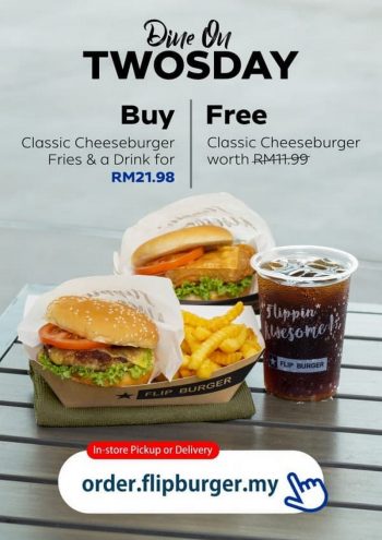 Flip-Burger-Twosday-Promotion-350x495 - Beverages Food , Restaurant & Pub Johor Kedah Kelantan Kuala Lumpur Melaka Negeri Sembilan Online Store Pahang Penang Perak Perlis Promotions & Freebies Putrajaya Sabah Sarawak Selangor Terengganu 