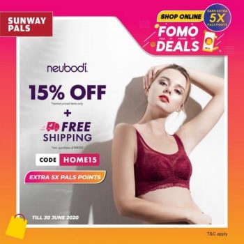 Neubodi-15-off-Promotion-with-Sunway-Pals-350x350 - Fashion Lifestyle & Department Store Johor Kedah Kelantan Kuala Lumpur Lingerie Melaka Negeri Sembilan Online Store Others Pahang Penang Perak Perlis Promotions & Freebies Putrajaya Sabah Sarawak Selangor Terengganu 