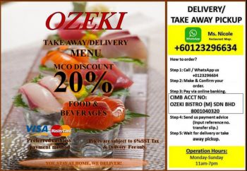 Ozeki-Tokyo-Cuisine-Takeaway-Promotion-350x242 - Beverages Food , Restaurant & Pub Johor Kedah Kelantan Kuala Lumpur Melaka Negeri Sembilan Online Store Pahang Penang Perak Perlis Promotions & Freebies Putrajaya Sabah Sarawak Selangor Terengganu 