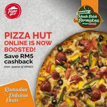 Pizza-Hut-Online-RM5-Cashback-Promotion-with-Boost-350x350 - Beverages Food , Restaurant & Pub Johor Kedah Kelantan Kuala Lumpur Melaka Negeri Sembilan Online Store Pahang Penang Perak Perlis Pizza Promotions & Freebies Putrajaya Sabah Sarawak Selangor Terengganu 