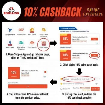 Rodalink-10-Cashback-Promotion-at-Shopee-350x350 - Bicycles Johor Kedah Kelantan Kuala Lumpur Melaka Negeri Sembilan Online Store Others Pahang Penang Perak Perlis Promotions & Freebies Putrajaya Sabah Sarawak Selangor Sports,Leisure & Travel Terengganu 