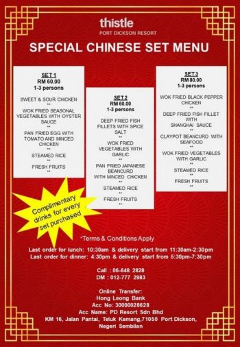 Thistle-Port-Dickson-Resort-Special-Chinese-Set-Menu-Promo-350x506 - Beverages Food , Restaurant & Pub Negeri Sembilan Promotions & Freebies 