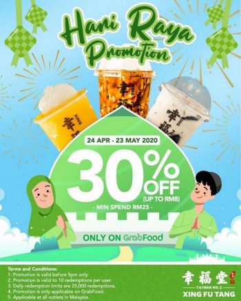 Xing-Fu-Tang-Hari-Raya-Promotion-at-GrabFood-350x438 - Beverages Food , Restaurant & Pub Johor Kedah Kelantan Kuala Lumpur Melaka Negeri Sembilan Online Store Pahang Penang Perak Perlis Promotions & Freebies Putrajaya Sabah Sarawak Selangor Terengganu 