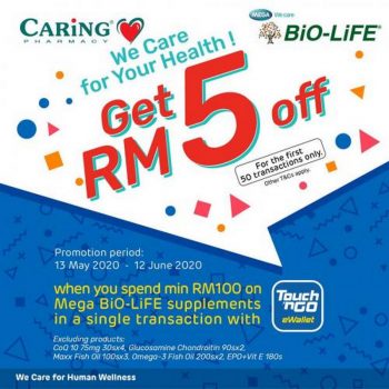 Caring-Pharmacy-Bio-Life-RM5-OFF-Promotion-with-Touch-n-Go-350x350 - Beauty & Health Health Supplements Johor Kedah Kelantan Kuala Lumpur Melaka Negeri Sembilan Pahang Penang Perak Perlis Personal Care Promotions & Freebies Putrajaya Sabah Sarawak Selangor Terengganu 