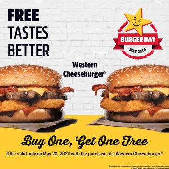Carls-Jr.-Burger-Day-350x350 - Beverages Food , Restaurant & Pub Johor Kedah Kelantan Kuala Lumpur Melaka Negeri Sembilan Pahang Penang Perak Perlis Promotions & Freebies Putrajaya Sabah Sarawak Selangor Terengganu 