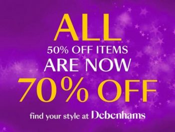 Debenhams-70-off-Sale-350x263 - Apparels Fashion Accessories Fashion Lifestyle & Department Store Johor Kedah Kelantan Kuala Lumpur Melaka Negeri Sembilan Pahang Penang Perak Perlis Putrajaya Sabah Sarawak Selangor Terengganu Warehouse Sale & Clearance in Malaysia 