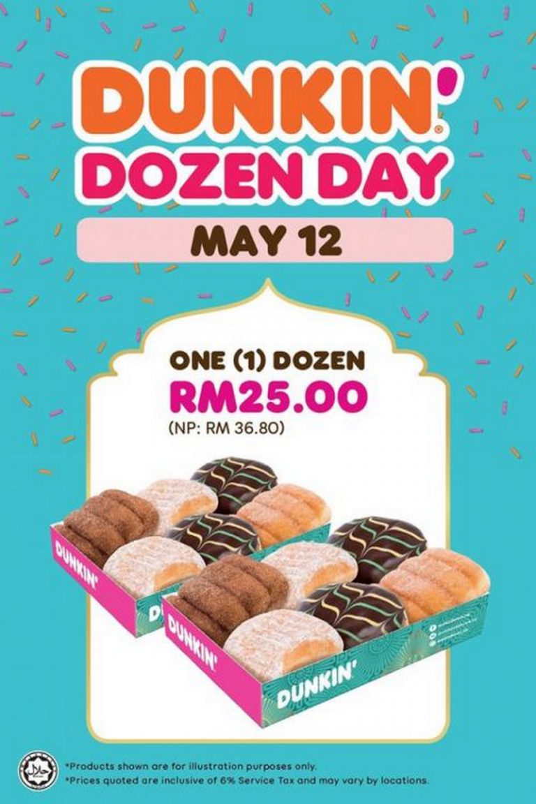 12 May 2020 Dunkin Donuts Dozen Day Promotion 1 Dozen