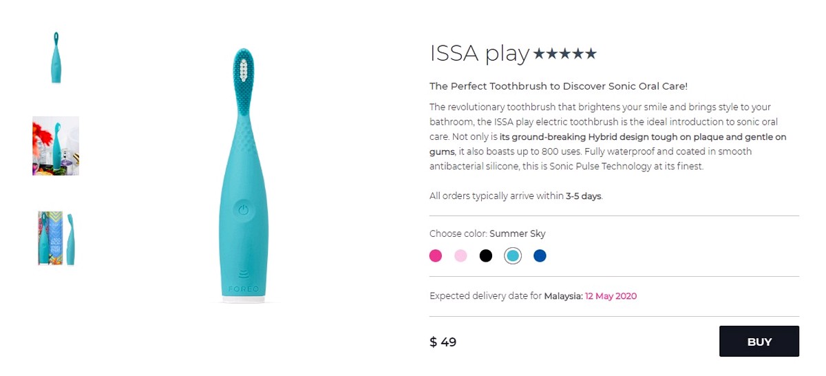 issa play electric toothbrush