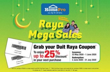 HomePro-Raya-Mega-Sale-FREE-Duit-Raya-Coupon-350x232 - Electronics & Computers Home Appliances Johor Kedah Kelantan Kitchen Appliances Kuala Lumpur Malaysia Sales Melaka Negeri Sembilan Pahang Penang Perak Perlis Putrajaya Sabah Sarawak Selangor Terengganu 