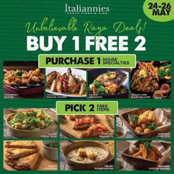 Italiannies-Buy-1-Free-2-Promo-350x350 - Beverages Food , Restaurant & Pub Johor Kedah Kelantan Kuala Lumpur Melaka Negeri Sembilan Online Store Pahang Penang Perak Perlis Promotions & Freebies Putrajaya Sabah Sarawak Selangor Terengganu 