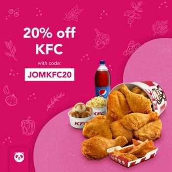 KFC-20-OFF-Promotion-on-Food-Panda-350x350 - Beverages Food , Restaurant & Pub Johor Kedah Kelantan Kuala Lumpur Melaka Negeri Sembilan Online Store Pahang Penang Perak Perlis Promotions & Freebies Putrajaya Sabah Sarawak Selangor Terengganu 