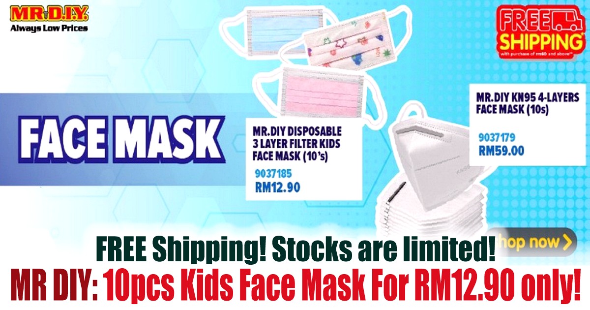 MR-DIY-Sale-Face-Masks-Malaysia-Covid-19 - Baby & Kids & Toys Babycare Beauty & Health Johor Kedah Kelantan Kuala Lumpur Melaka Nationwide Negeri Sembilan Online Store Pahang Penang Perak Perlis Personal Care Putrajaya Sabah Sarawak Selangor Terengganu Warehouse Sale & Clearance in Malaysia 