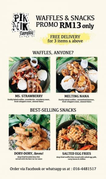 Pik-Nik-Waffles-and-Snacks-Promo-350x589 - Beverages Food , Restaurant & Pub Penang Promotions & Freebies 