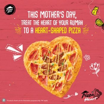 Pizza-Hut-Mothers-Day-Special-Heart-Shaped-Pizza-350x350 - Beverages Food , Restaurant & Pub Johor Kedah Kelantan Kuala Lumpur Melaka Negeri Sembilan Online Store Pahang Penang Perak Perlis Pizza Promotions & Freebies Putrajaya Sabah Sarawak Selangor Terengganu 