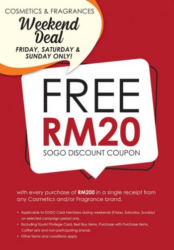 SOGO-Cosmetics-Fragrances-Weekend-Deal-Promotion-350x503 - Beauty & Health Cosmetics Fragrances Kuala Lumpur Promotions & Freebies Selangor Supermarket & Hypermarket 