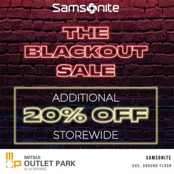 Samsonite-The-Blackout-Sale-at-Mitsui-Outlet-Park-KLIA-350x350 - Luggage Malaysia Sales Others Selangor Sports,Leisure & Travel 