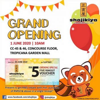 Shojikiya-Grand-Opening-Promotion-at-Tropicana-Garden-350x350 - Others Promotions & Freebies Selangor 