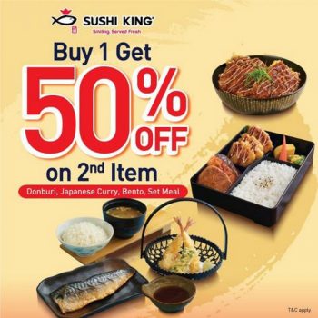 Sushi-King-50-OFF-on-2nd-Item-Promotion-350x350 - Beverages Food , Restaurant & Pub Johor Kedah Kelantan Kuala Lumpur Melaka Negeri Sembilan Pahang Penang Perak Perlis Promotions & Freebies Putrajaya Sabah Sarawak Selangor Terengganu 