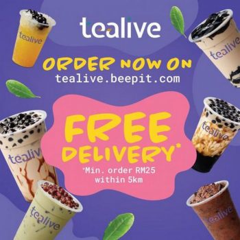 Tealive-FREE-Delivery-Promotion-on-Beepit-350x350 - Beverages Food , Restaurant & Pub Johor Kedah Kelantan Kuala Lumpur Melaka Negeri Sembilan Online Store Pahang Penang Perak Perlis Promotions & Freebies Putrajaya Sabah Sarawak Selangor Terengganu 