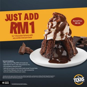 Texas-Chicken-Chocolate-Volcano-at-RM1-Promotion-350x350 - Beverages Food , Restaurant & Pub Johor Kuala Lumpur Penang Perak Promotions & Freebies Putrajaya Selangor 