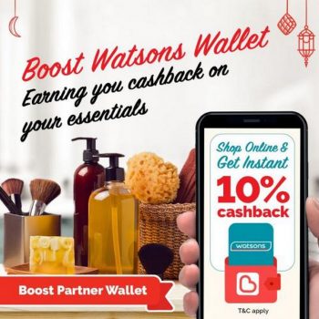 Watsons-Online-10-Instant-Cashback-Promotion-Pay-with-Boost-350x350 - Beauty & Health Health Supplements Johor Kedah Kelantan Kuala Lumpur Melaka Negeri Sembilan Online Store Pahang Penang Perak Perlis Personal Care Promotions & Freebies Putrajaya Sabah Sarawak Selangor Terengganu 