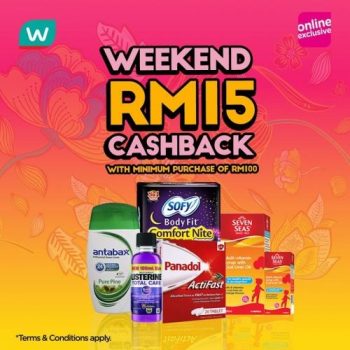 Watsons-Online-Weekend-Cashback-Promotion-1-350x350 - Beauty & Health Health Supplements Johor Kedah Kelantan Kuala Lumpur Melaka Negeri Sembilan Online Store Pahang Penang Perak Perlis Personal Care Promotions & Freebies Putrajaya Sabah Sarawak Selangor Terengganu 