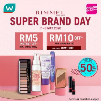 Watsons-Rimmel-Super-Brand-Day-Sale-350x350 - Beauty & Health Cosmetics Johor Kedah Kelantan Kuala Lumpur Malaysia Sales Melaka Negeri Sembilan Online Store Pahang Penang Perak Perlis Personal Care Putrajaya Sabah Sarawak Selangor Skincare Terengganu 