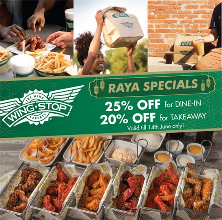 Now till 14 Jun 2020 Wingstop Raya Specials