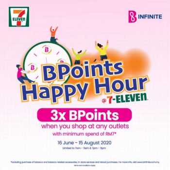 7-Eleven-BPoints-Happy-Hour-Promotion-350x350 - Johor Kedah Kelantan Kuala Lumpur Melaka Negeri Sembilan Pahang Penang Perak Perlis Promotions & Freebies Putrajaya Sabah Sarawak Selangor Supermarket & Hypermarket Terengganu 