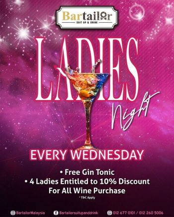 BarTailor-Ladies-Night-Promo-350x438 - Beverages Food , Restaurant & Pub Promotions & Freebies Selangor 