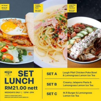 Bricklin-Cafe-Bar-Set-Lunch-Promo-350x350 - Beverages Food , Restaurant & Pub Penang Promotions & Freebies 