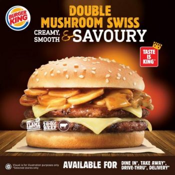 Burger-King-Double-Mushroom-Swiss-Promo-350x350 - Beverages Burger Food , Restaurant & Pub Johor Kedah Kelantan Kuala Lumpur Melaka Negeri Sembilan Pahang Penang Perak Perlis Promotions & Freebies Putrajaya Sabah Sarawak Selangor Terengganu 